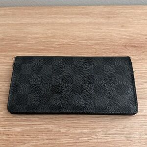 LOUIS VUITTON Damier Graphite Brazza Long Wallet